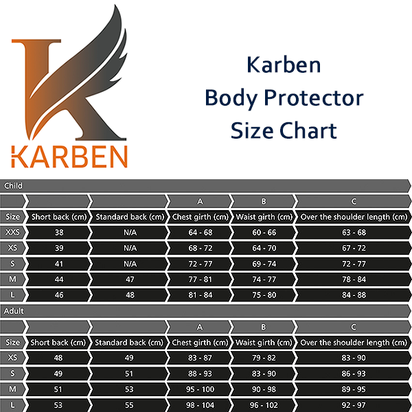 Shires Karben Body Protector Adjustable Fit Adult Size Medium Standard Level 3