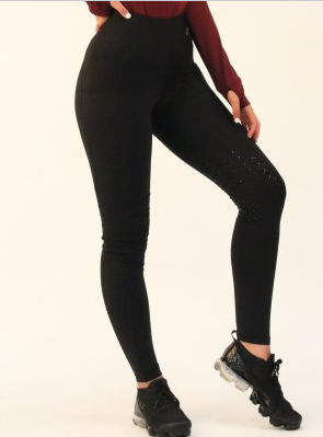 High Waist Pocket Therma Lock Silicone Knee Tights Birchalls The Riding Shop